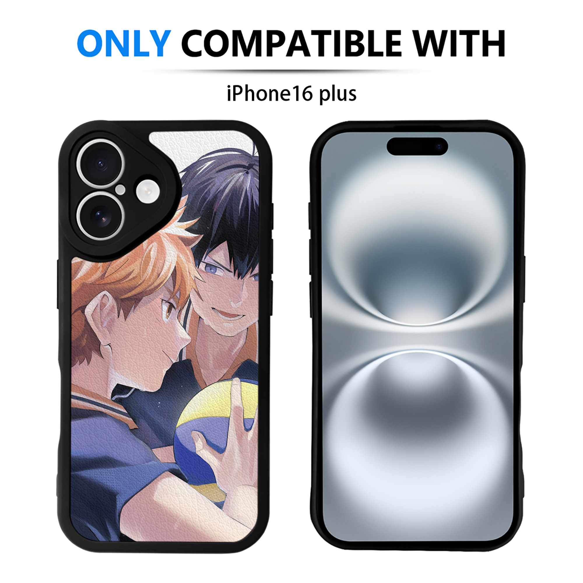 （画像用） ハイキュー!! Haikyu!! 【iPhone 16シリーズ対応】シリコンスマホケース（レザー調） 材質：シリコン